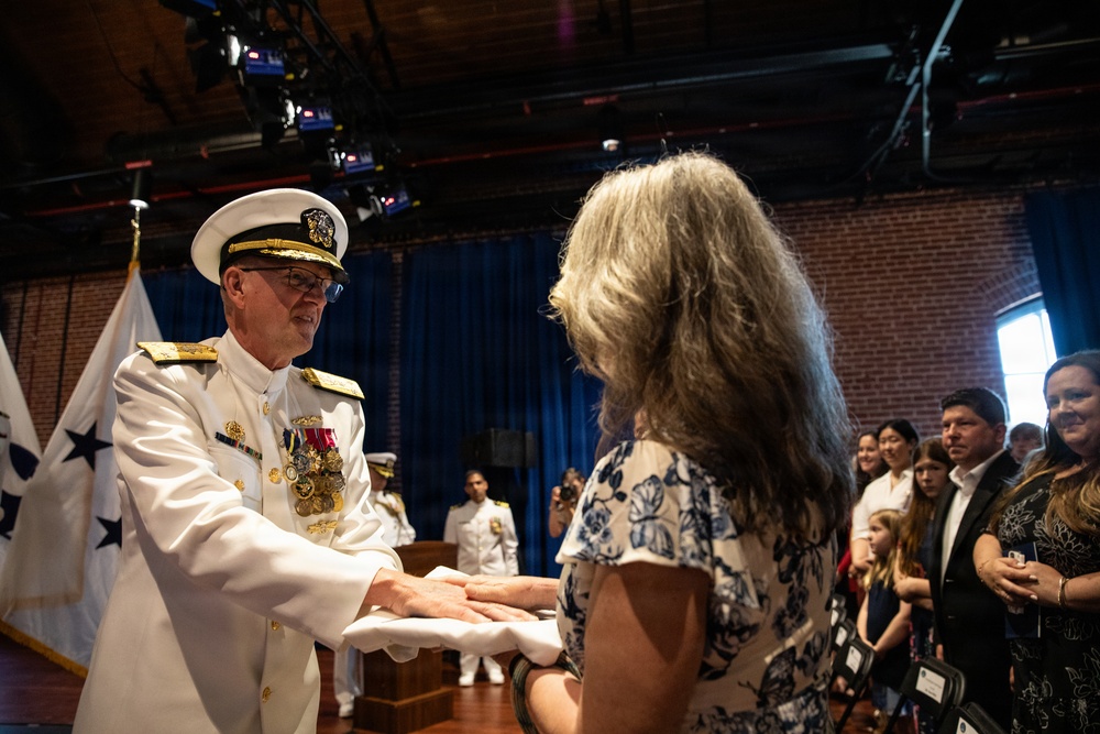 Vice Adm. Douglas L. Williams Relieves Vice Adm. Johnny Wolfe Jr. at Portfolio Acquisition Executive Strategic Systems Programs Change of Command Ceremony
