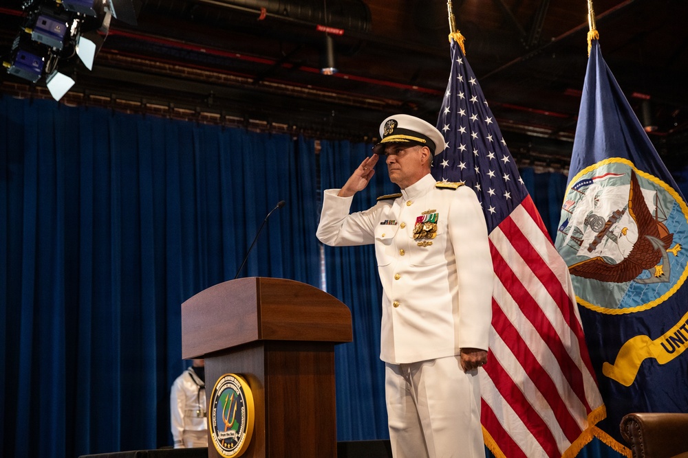 Vice Adm. Douglas L. Williams Relieves Vice Adm. Johnny Wolfe Jr. at Portfolio Acquisition Executive Strategic Systems Programs Change of Command Ceremony