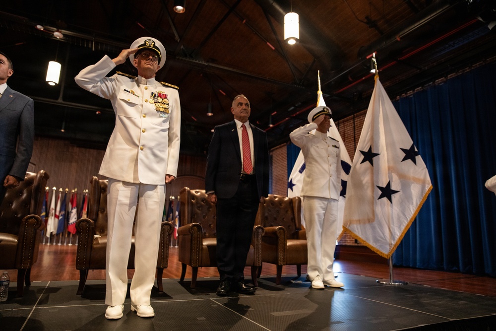 Vice Adm. Douglas L. Williams Relieves Vice Adm. Johnny Wolfe Jr. at Portfolio Acquisition Executive Strategic Systems Programs Change of Command Ceremony