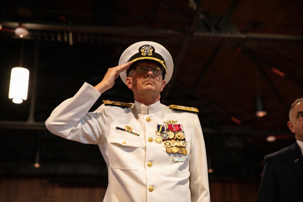 Vice Adm. Douglas L. Williams Relieves Vice Adm. Johnny Wolfe Jr. at Portfolio Acquisition Executive Strategic Systems Programs Change of Command Ceremony