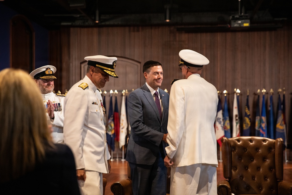 Vice Adm. Douglas L. Williams Relieves Vice Adm. Johnny Wolfe Jr. at Portfolio Acquisition Executive Strategic Systems Programs Change of Command Ceremony