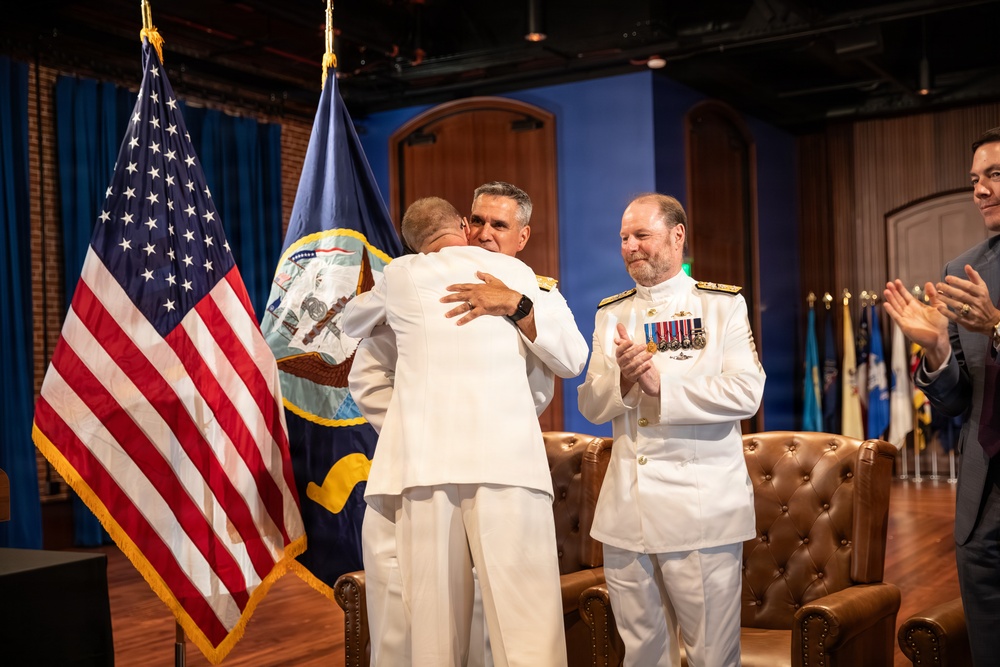 Vice Adm. Douglas L. Williams Relieves Vice Adm. Johnny Wolfe Jr. at Portfolio Acquisition Executive Strategic Systems Programs Change of Command Ceremony
