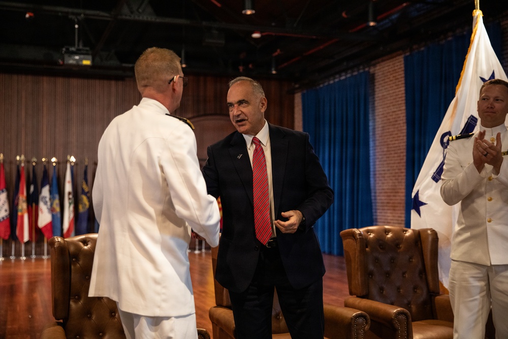 Vice Adm. Douglas L. Williams Relieves Vice Adm. Johnny Wolfe Jr. at Portfolio Acquisition Executive Strategic Systems Programs Change of Command Ceremony