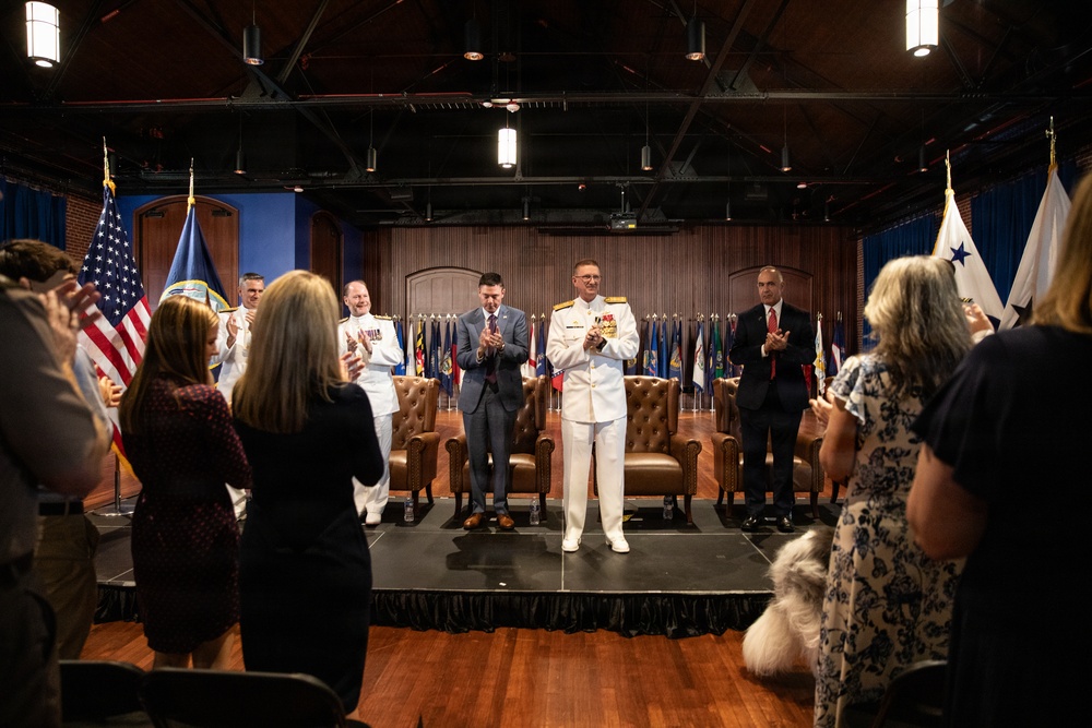 Vice Adm. Douglas L. Williams Relieves Vice Adm. Johnny Wolfe Jr. at Portfolio Acquisition Executive Strategic Systems Programs Change of Command Ceremony
