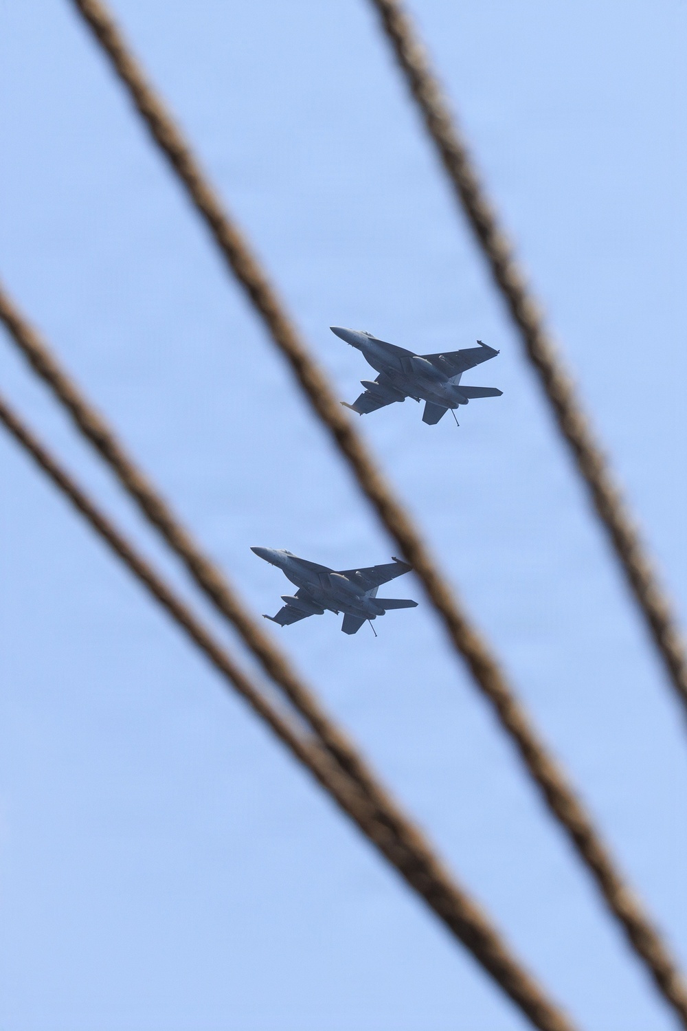 USS George H.W. Bush aircraft Fly over