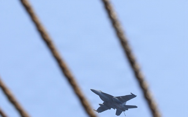 USS George H.W. Bush aircraft Fly over