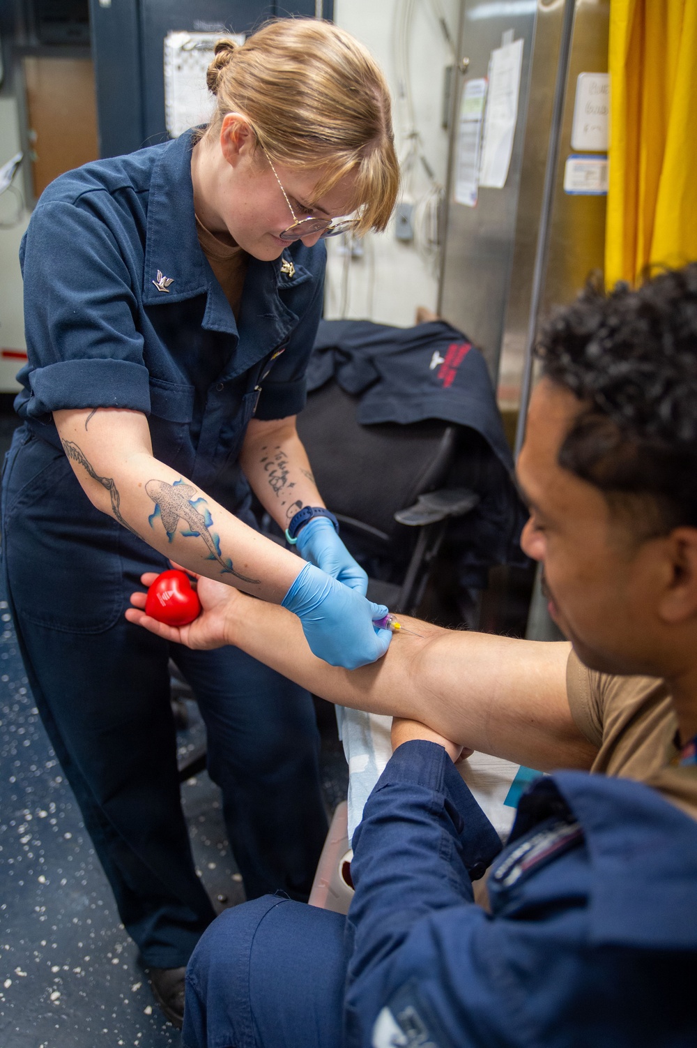 Ronald Reagan Sailors Conduct Blood Drive