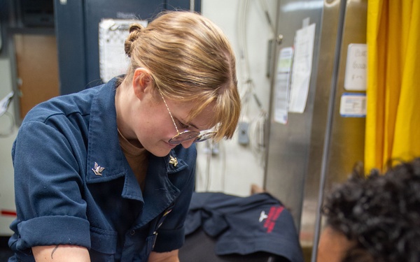 Ronald Reagan Sailors Conduct Blood Drive
