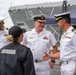 Rear Adm. David Mazur, vice commander, U.S. 2nd Fleet visits foreign ships arriving to Naval Station Norfolk