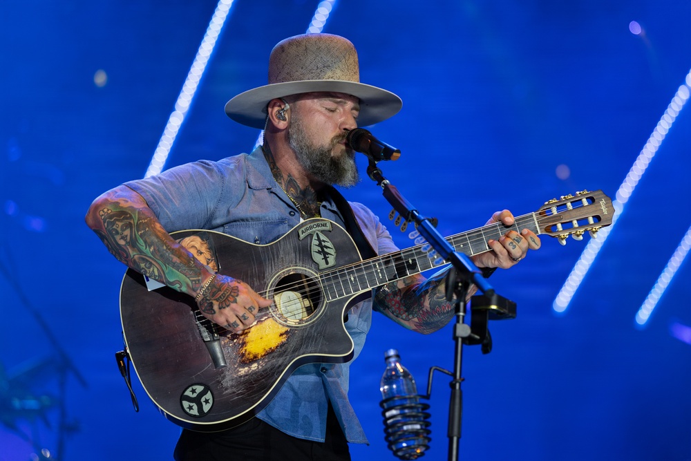 The U.S. Army Ceremonial Band performs with Zac Brown Band at Freedom 250 Fan Fest