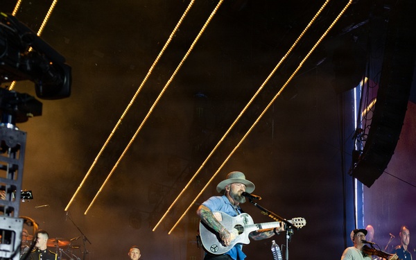 The U.S. Army Ceremonial Band performs with Zac Brown Band at Freedom 250 Fan Fest