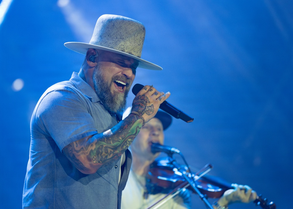 The U.S. Army Ceremonial Band performs with Zac Brown Band at Freedom 250 Fan Fest