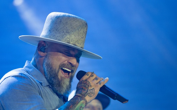 The U.S. Army Ceremonial Band performs with Zac Brown Band at Freedom 250 Fan Fest