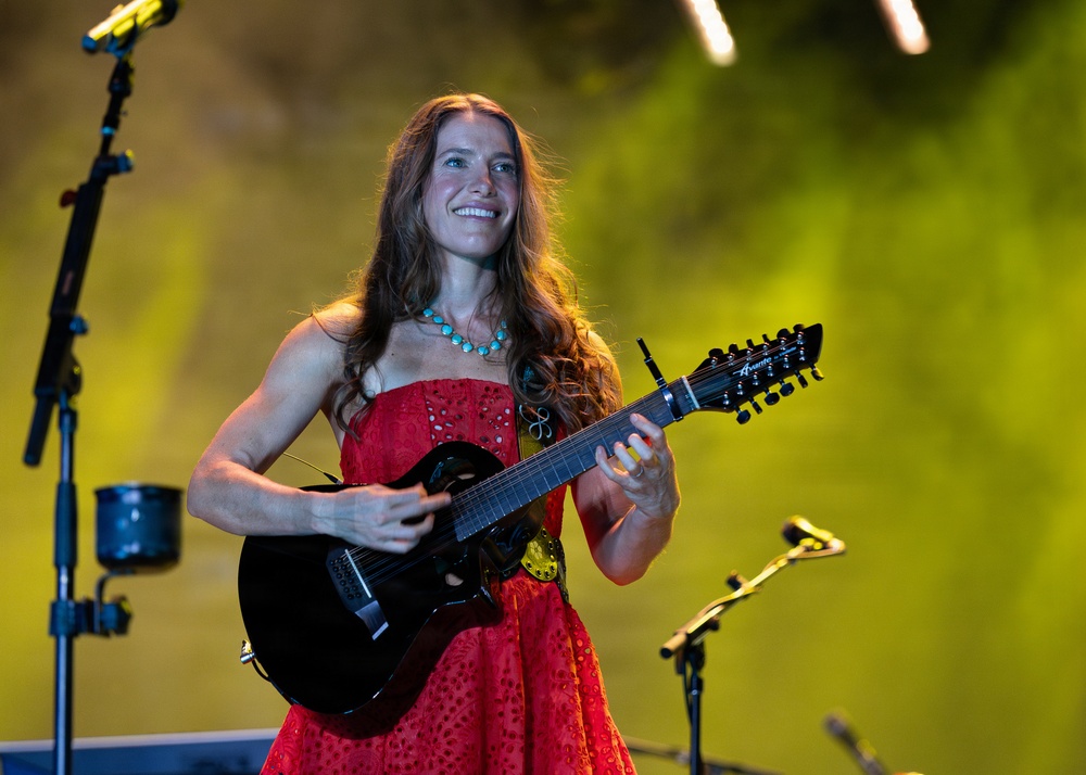 The U.S. Army Ceremonial Band performs with Zac Brown Band at Freedom 250 Fan Fest