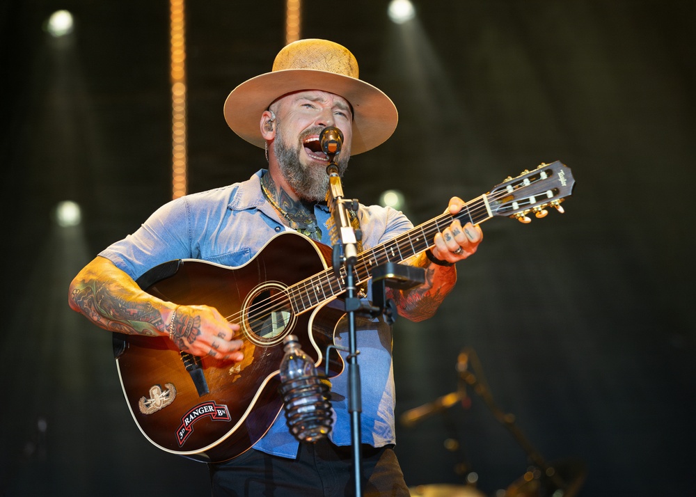 The U.S. Army Ceremonial Band performs with Zac Brown Band at Freedom 250 Fan Fest