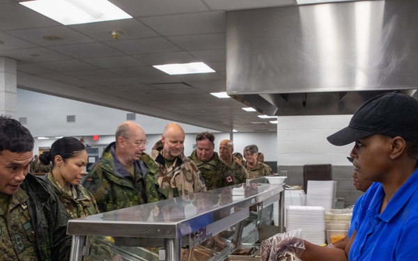 Camp Shelby Welcomes Operation Sentinel Justice Distinguished Visitors to Dining Facility
