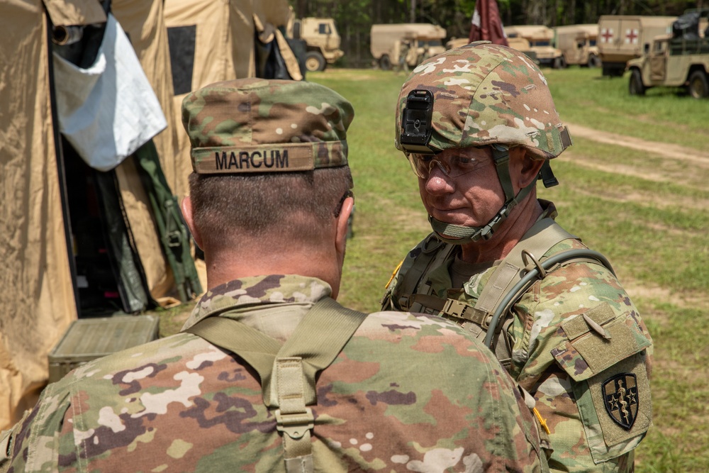 Commander Visit to Field Hospital during Operation Sentinel