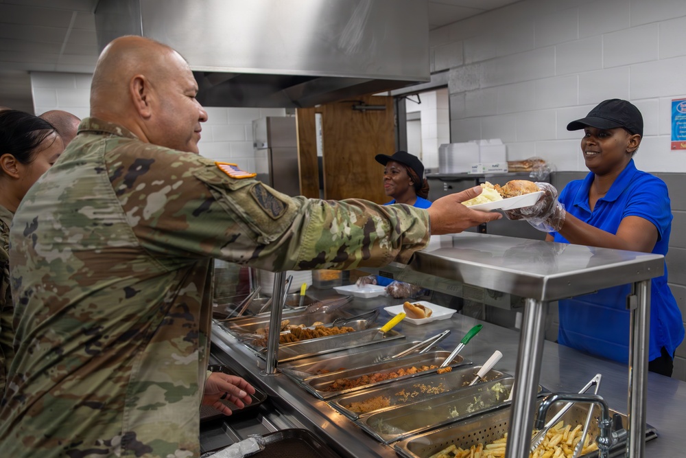 Camp Shelby Welcomes Operation Sentinel Justice Distinguished Visitors to Dining Facility