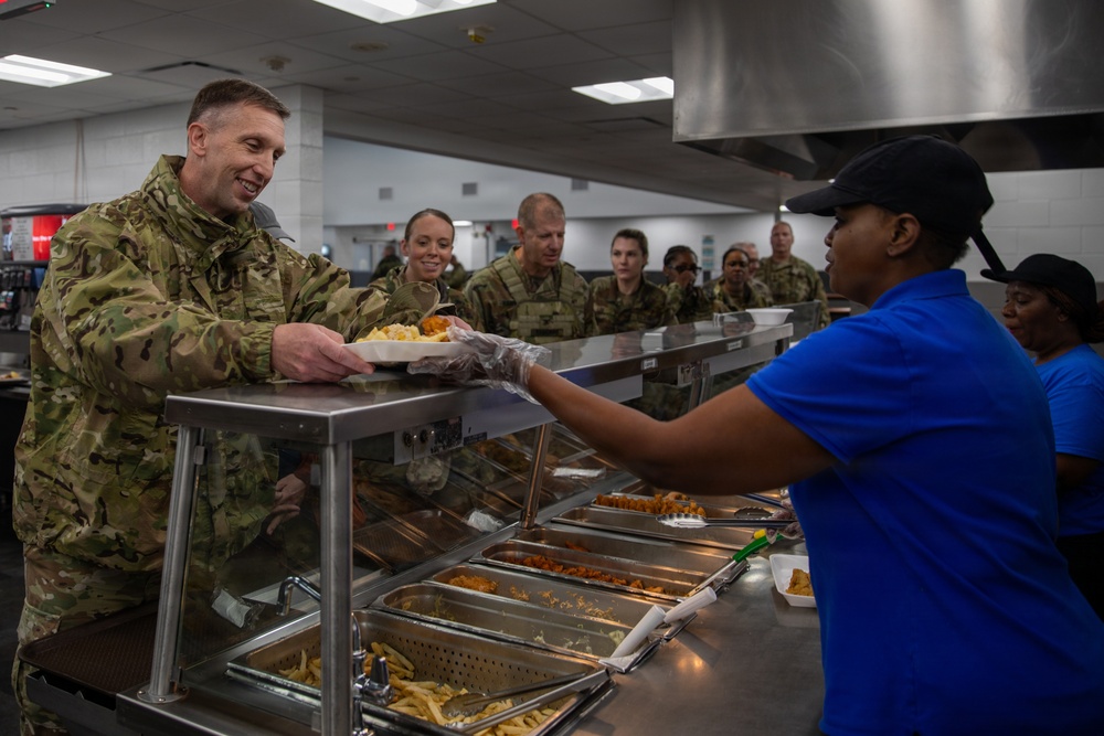 Camp Shelby Welcomes Operation Sentinel Justice Visitors to Dining Facility