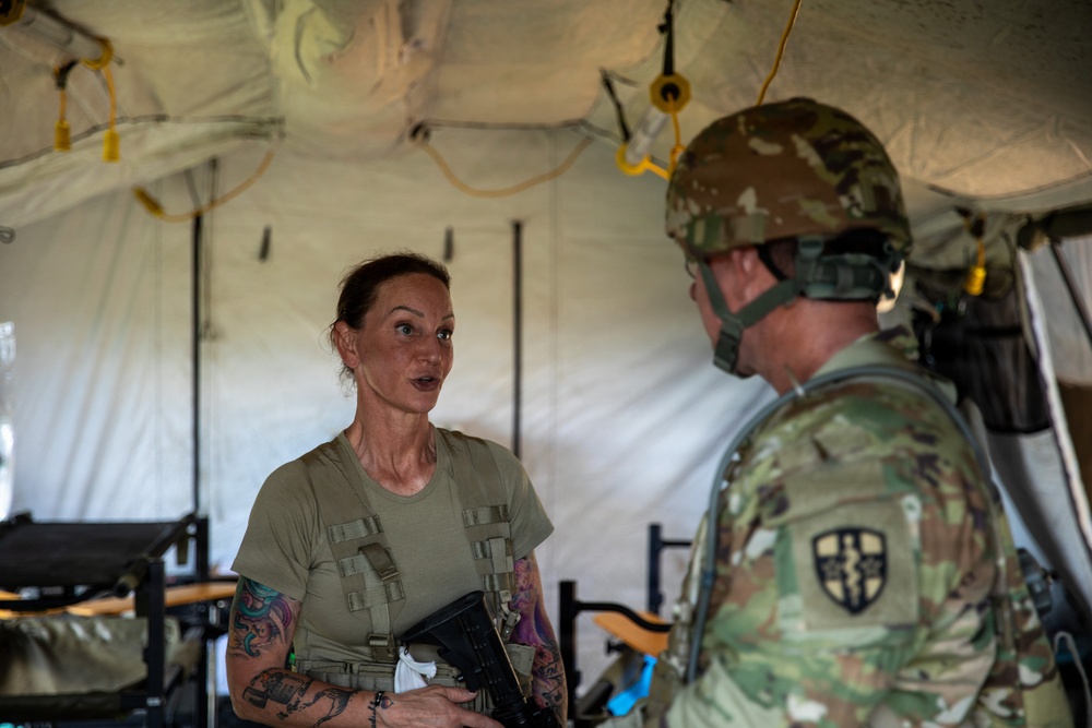 Commander Visit to Field Hospital during Operation Sentinel J