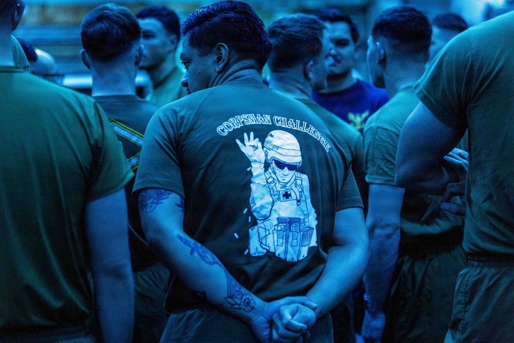11th MEU Sailors Execute PT For 128th Hospital Corpsman Birthday Aboard USS Boxer