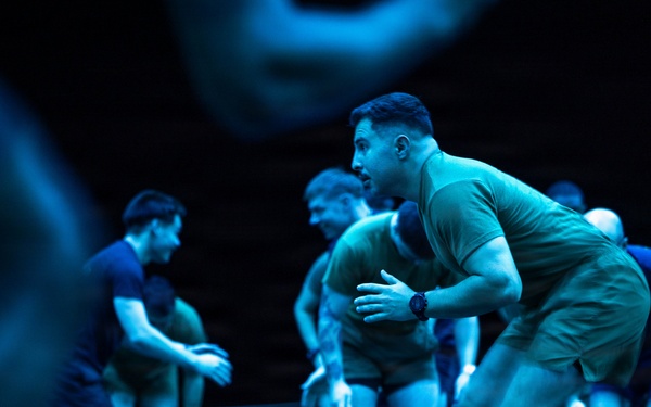 11th MEU Sailors Execute PT For 128th Hospital Corpsman Birthday Aboard USS Boxer