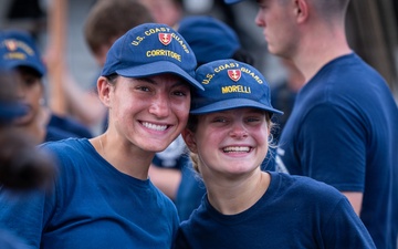 U.S. Coast Guard Academy cadets conduct damage control training aboard the Barque Eagle