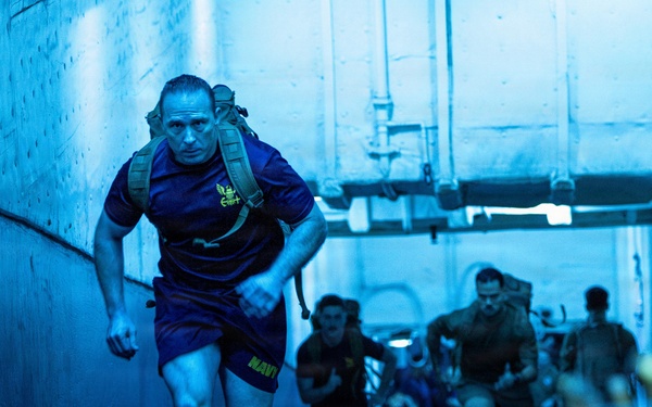 11th MEU Sailors Execute PT For 128th Hospital Corpsman Birthday Aboard USS Boxer