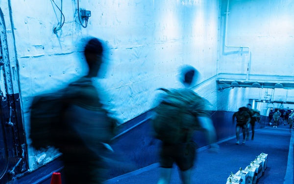 11th MEU Sailors Execute PT For 128th Hospital Corpsman Birthday Aboard USS Boxer