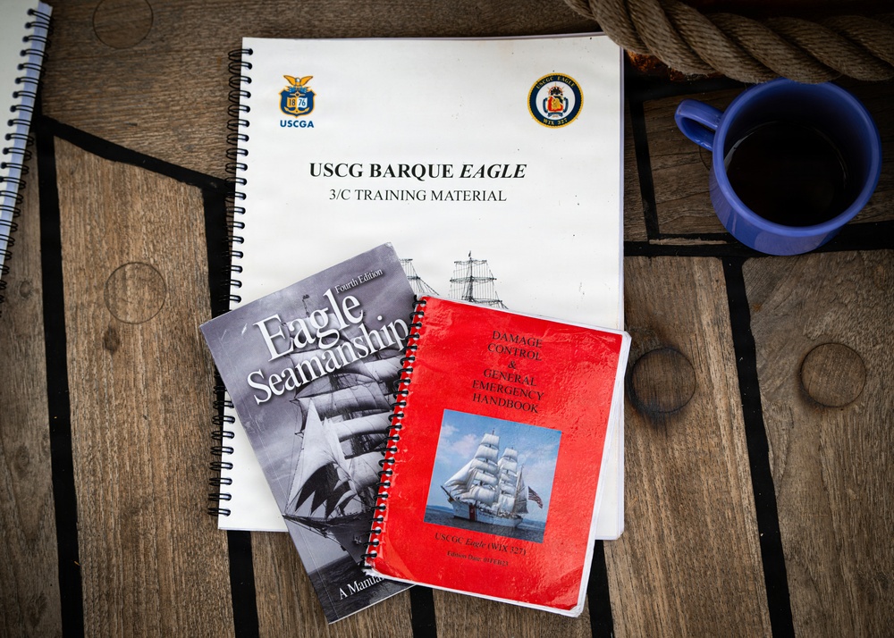 U.S. Coast Guard Academy cadets conduct damage control training aboard the Barque Eagle