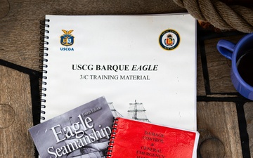 U.S. Coast Guard Academy cadets conduct damage control training aboard the Barque Eagle