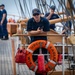 U.S. Coast Guard Academy cadets conduct damage control training aboard the Barque Eagle