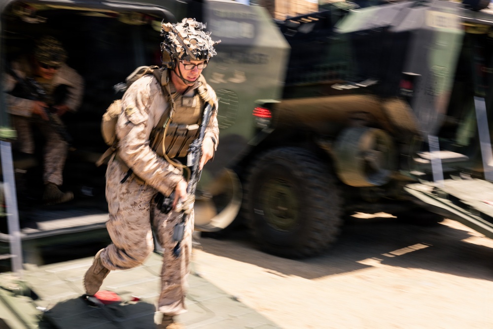 U.S. Marines with 2nd Battalion, 5th Marines Conduct EOTG Mechanized Raids