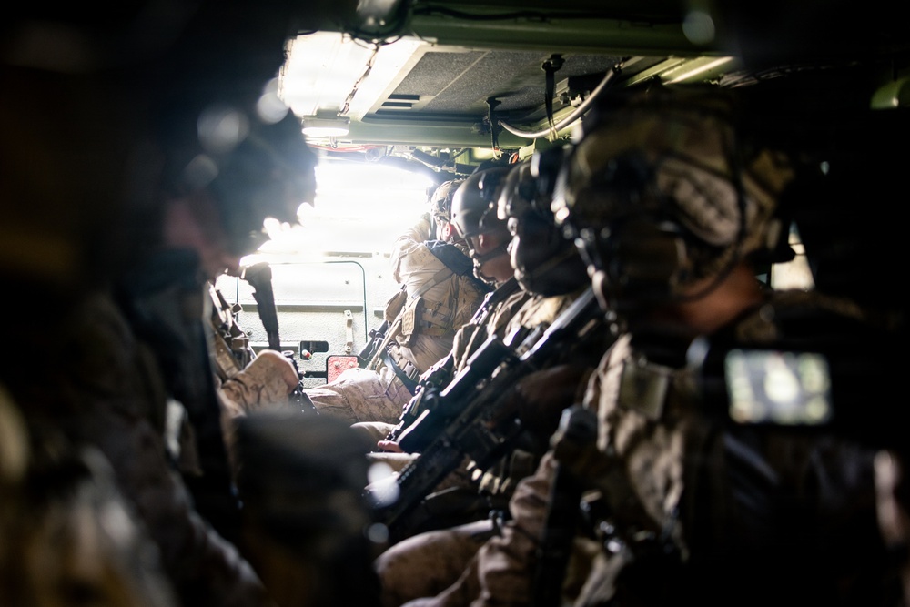U.S. Marines with 2nd Battalion, 5th Marines Conduct EOTG Mechanized Raids