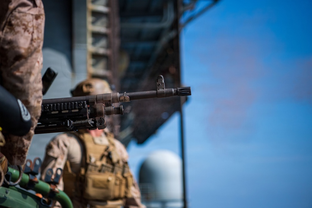 U.S. Marines Conduct Combat Marksmanship Program Aboard USS Boxer