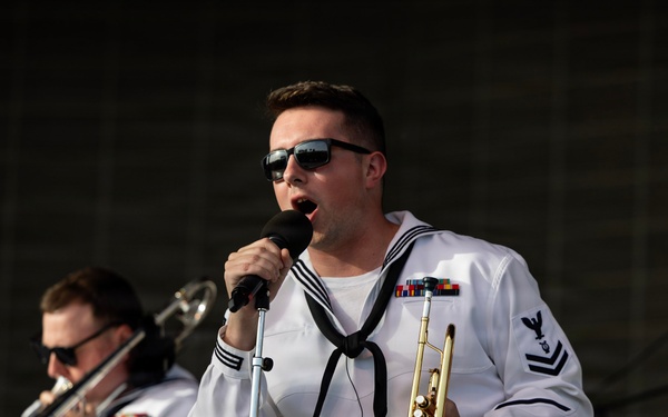 Navy Band Northwest Rocks the SumTur Amphitheatre During Omaha Navy Week