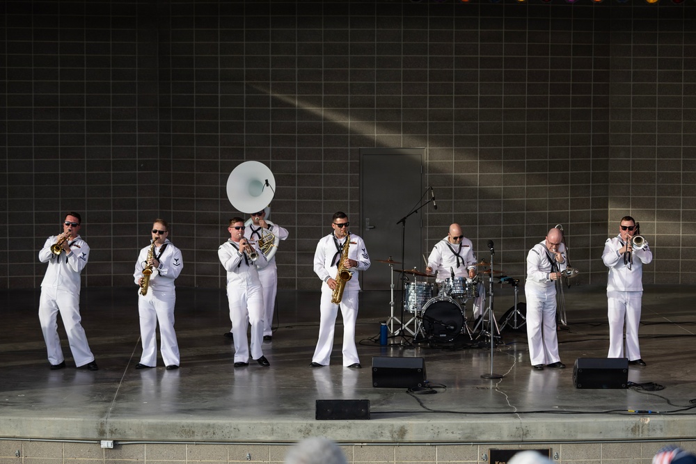 Navy Band Northwest Rocks the SumTur Amphitheatre During Omaha Navy Week