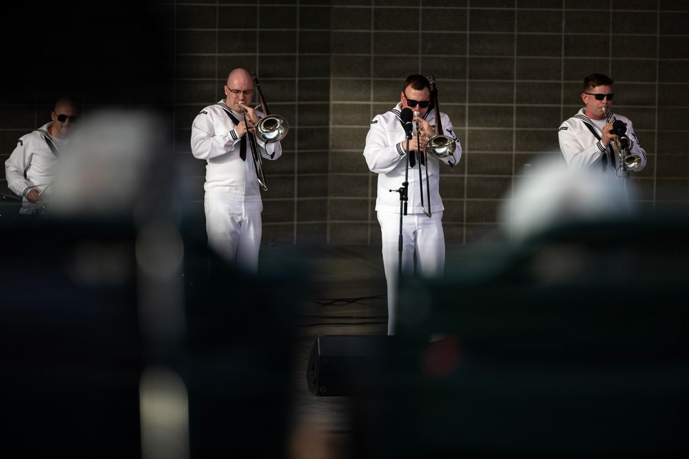 Navy Band Northwest Rocks the SumTur Amphitheatre During Omaha Navy Week