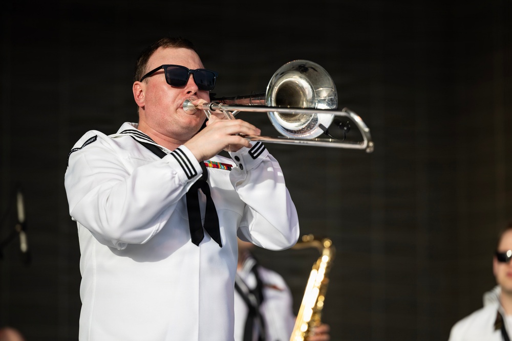 Navy Band Northwest Rocks the SumTur Amphitheatre During Omaha Navy Week
