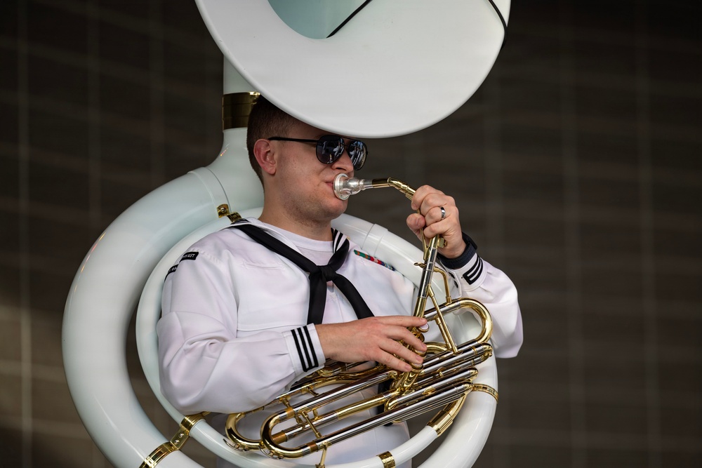 Navy Band Northwest Rocks the SumTur Amphitheatre During Omaha Navy Week