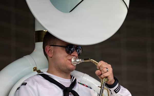 Navy Band Northwest Rocks the SumTur Amphitheatre During Omaha Navy Week