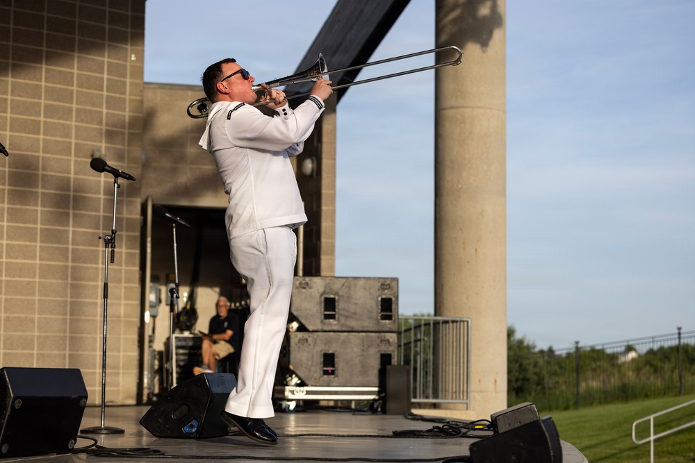 Navy Band Northwest Rocks the SumTur Amphitheatre During Omaha Navy Week