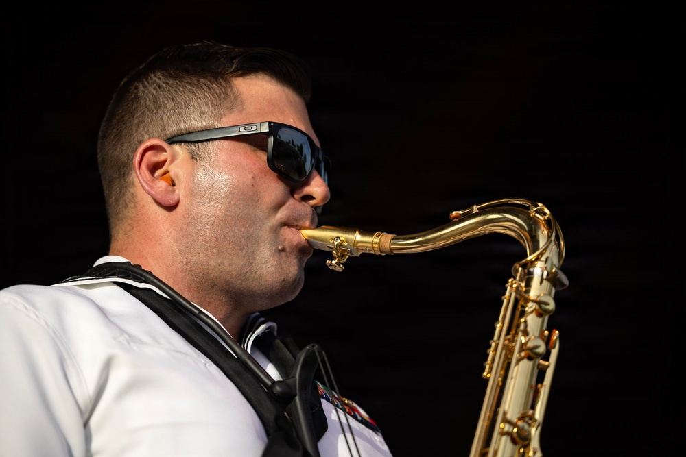 Navy Band Northwest Rocks the SumTur Amphitheatre During Omaha Navy Week