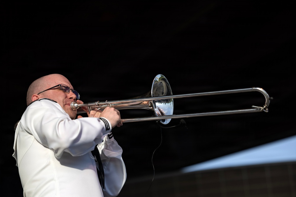 Navy Band Northwest Rocks the SumTur Amphitheatre During Omaha Navy Week