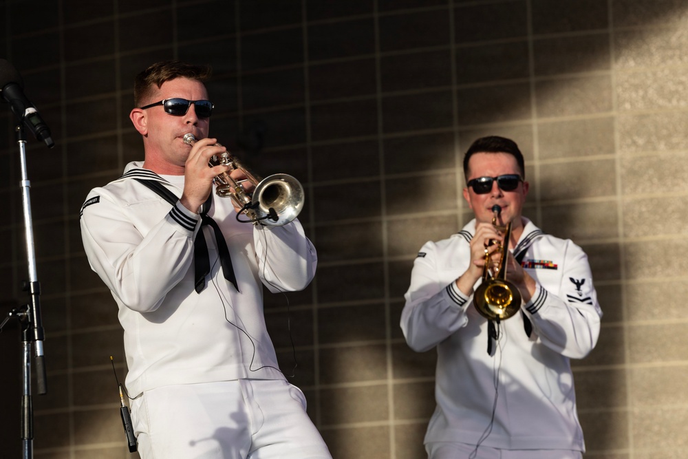 Navy Band Northwest Rocks the SumTur Amphitheatre During Omaha Navy Week