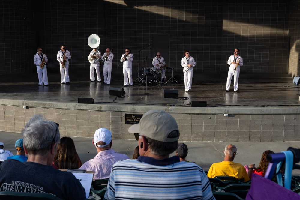 Navy Band Northwest Rocks the SumTur Amphitheatre During Omaha Navy Week
