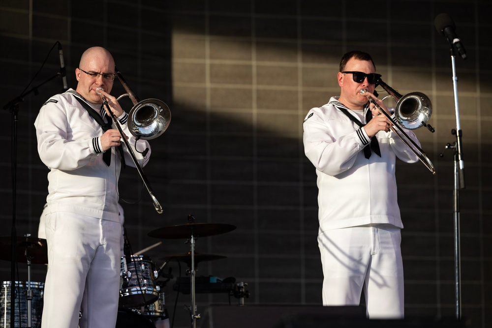Navy Band Northwest Rocks the SumTur Amphitheatre During Omaha Navy Week