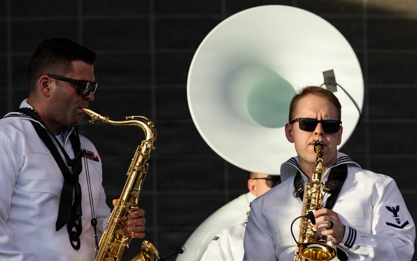 Navy Band Northwest Rocks the SumTur Amphitheatre During Omaha Navy Week