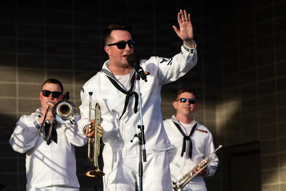 Navy Band Northwest Rocks the SumTur Amphitheatre During Omaha Navy Week