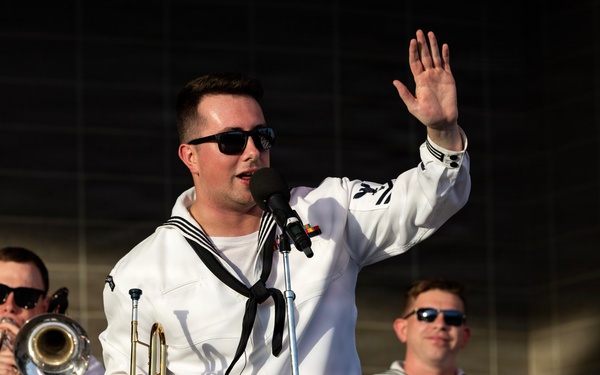Navy Band Northwest Rocks the SumTur Amphitheatre During Omaha Navy Week